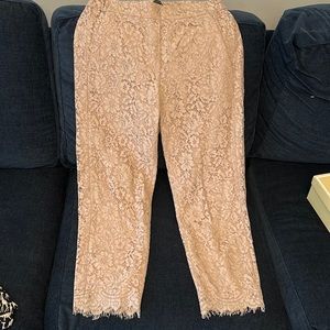 J Crew cropped lace trouser Sz 4